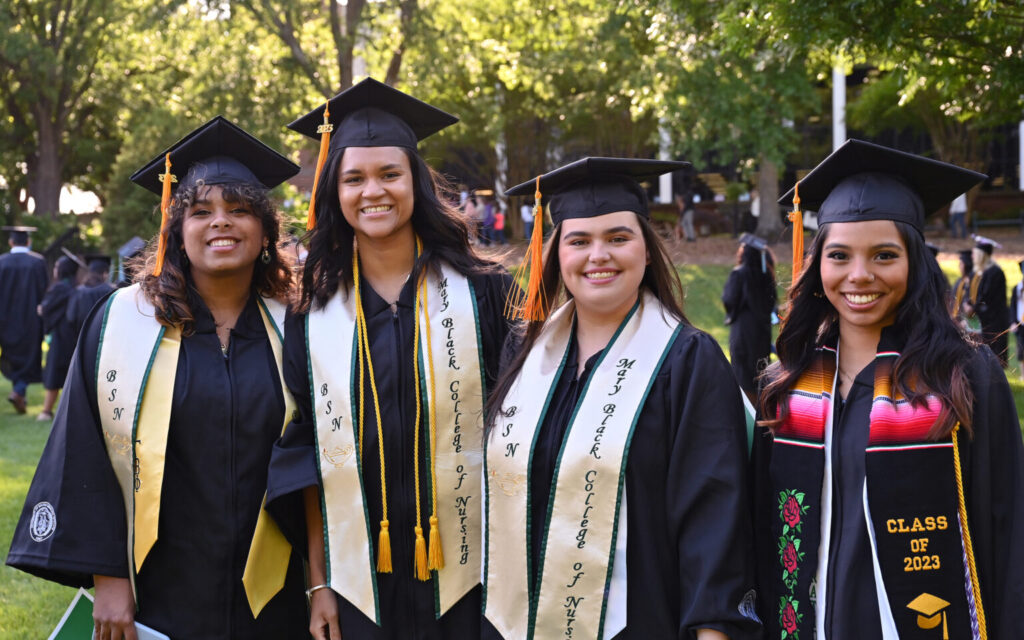 Students at graduation.