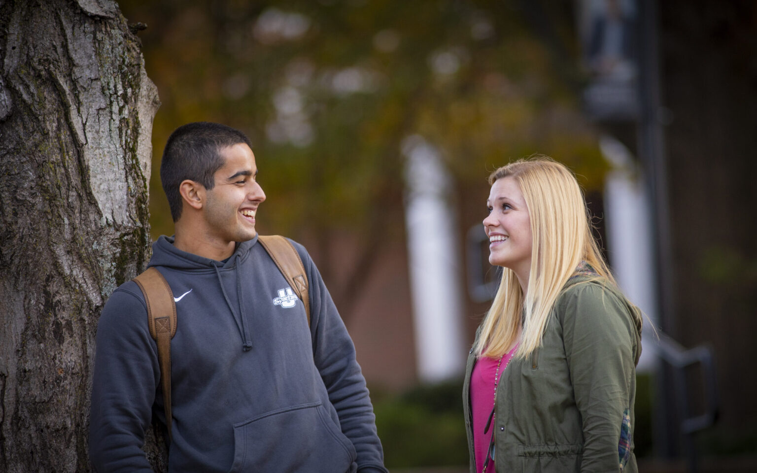 Students on campus.